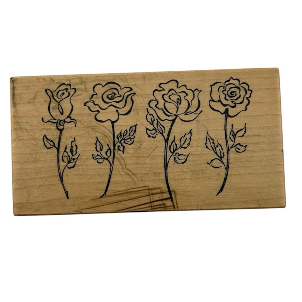 Summer Victorian House Scene Wood Mounted Rubber Stamp by PSX